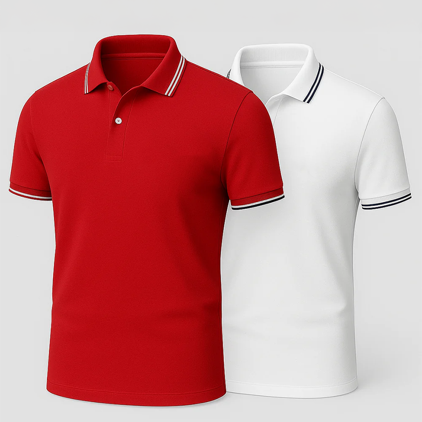 [BUY 1 GET 2] Premiere Polo Shirt Kit – 2 Premium Polos + Free Luxury Fragrance